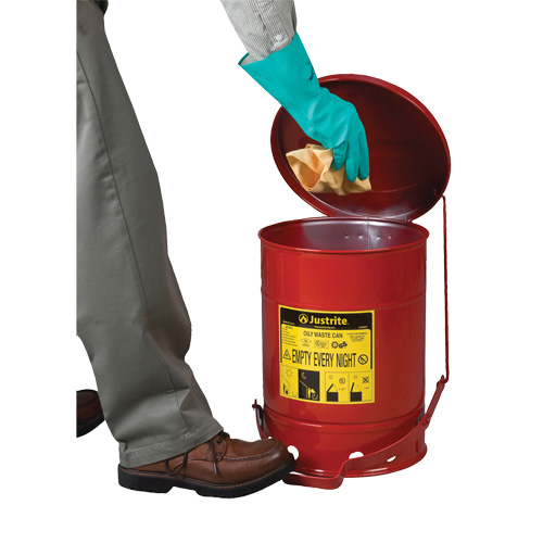Contenants pour d&eacute;chets huileux, Homologu&eacute; FM/List&eacute; UL, 21 gal. US, Rouge Trail Hammer and Bolt