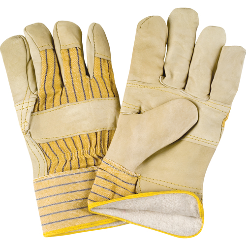 Gants d'ajusteur doubl&eacute;s pour l'hiver &agrave; paume renforc&eacute;e, 2T-Grand, Paume en Cuir fleur de vache, Doublure en Molleton de coton Trail Hammer and Bolt