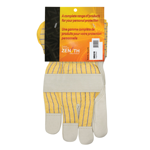 Gants d'ajusteur doubl&eacute;s pour l'hiver &agrave; paume renforc&eacute;e, Grand, Paume en Cuir fleur de vache, Doublure en Molleton de coton Trail Hammer and Bolt