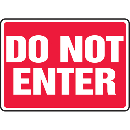 "Do Not Enter" Sign, 10" x 14", Vinyl, English Trail Hammer and Bolt
