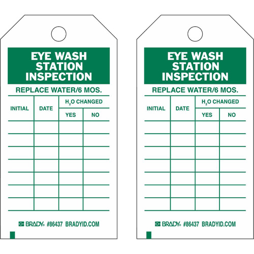 &eacute;tiquettes de rapport d'inspection, Polyester, 4" la x 7" h, Anglais Trail Hammer and Bolt