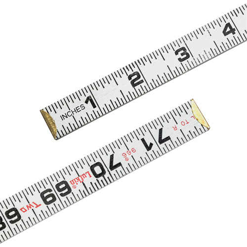 R&egrave;gle Red End Two Way, 6' lo, Bois, Graduations de 1/16" Trail Hammer and Bolt