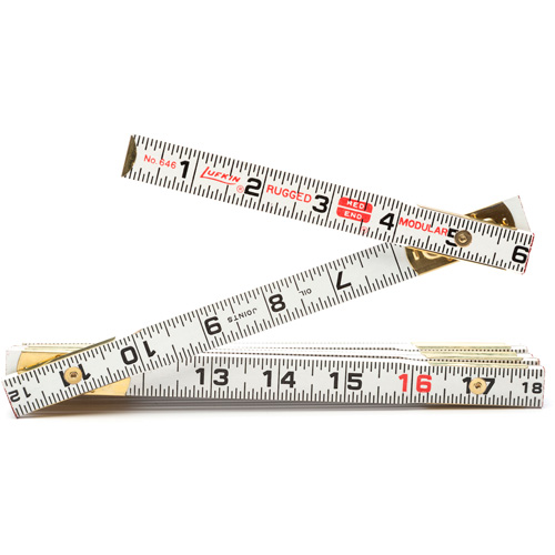 R&egrave;gle de maçon Red End, 6' lo, Bois, Graduations de 1/16" Trail Hammer and Bolt