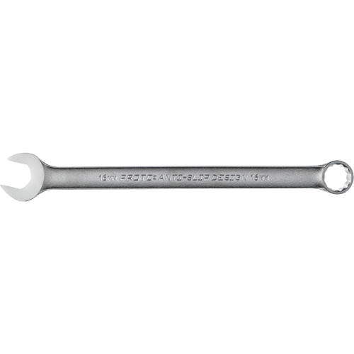 Combination Wrench, 12 Point, 16 mm, Satin Finish Trail Hammer and Bolt