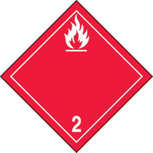 &eacute;tiquettes d'exp&eacute;dition TMD, Classe 2,1, Gaz inflammables, Papier Trail Hammer and Bolt