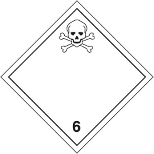 &eacute;tiquettes d'exp&eacute;dition TMD, Classe 6,1, Substances toxiques, Vinyle Trail Hammer and Bolt