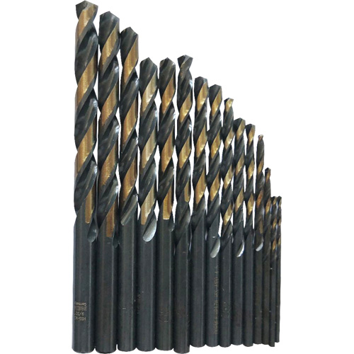 Jeu de forets s&eacute;rie courte, 29 morceaux, Acier rapide Trail Hammer and Bolt
