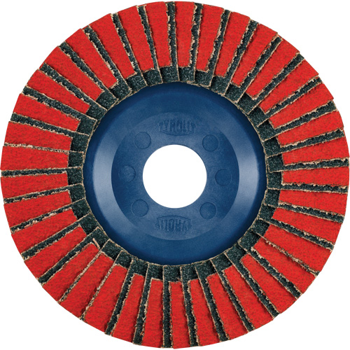 Twin Flap Disc, 5" x 7/8", Type 27, 40 Grit, Ceramic/Zirconia Alumina Trail Hammer and Bolt
