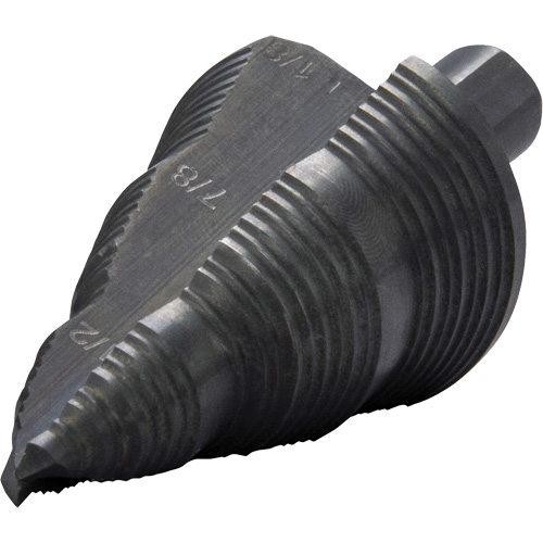 Foret &eacute;tag&eacute; &agrave; trous multiples no 9, 3/16" - 1-1/8", Acier rapide Trail Hammer and Bolt