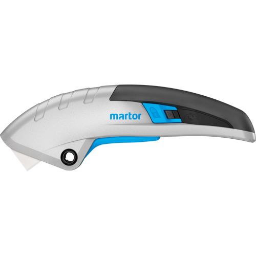Secupro Martego Retractable Safety Knife, 9 mm, Ceramic, Heavy-Duty, Aluminum Handle Trail Hammer and Bolt