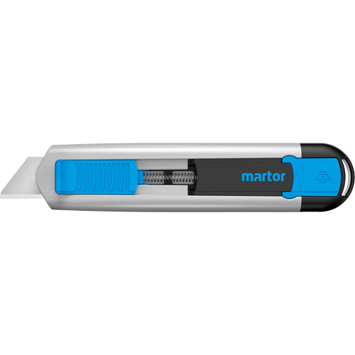 Secunorm 525 Retractable Safety Knife with Blunt Tip Blade, 18 mm, Aluminum Handle Trail Hammer and Bolt