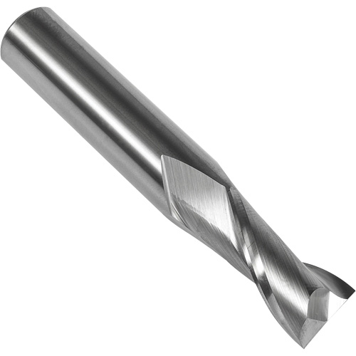 S108 30° Square End Mill, 9/16" Dia., 3-1/2" L, 2 Flutes, 9/16" Shank, Carbide Trail Hammer and Bolt