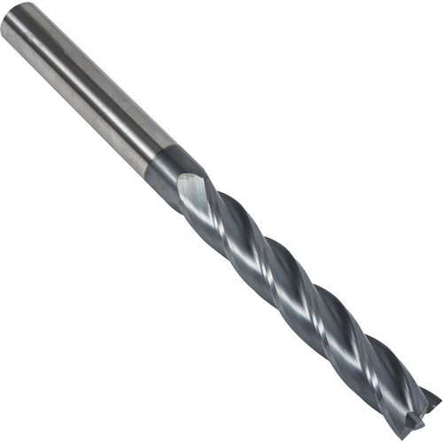 Fraise en bout carr&eacute;e extra longue 30° S237, 3/16" dia., 3" lo, 4 cannelures, 3/16" tige, Carbure Trail Hammer and Bolt