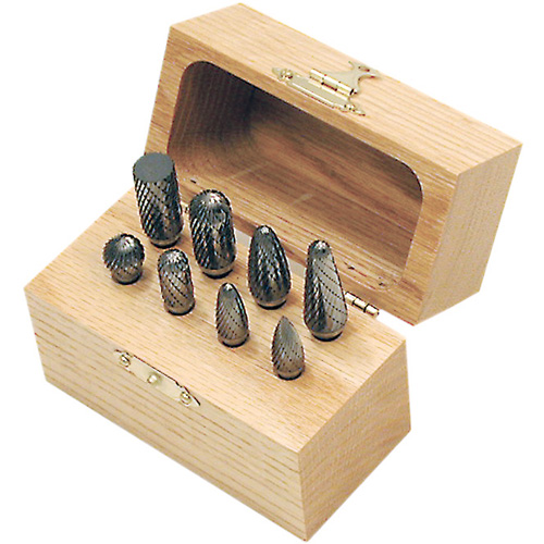 Jeu de fraises au carbure CBK-8 dans un coffret en bois, 8 morcea Trail Hammer and Bolt