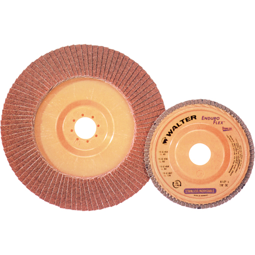 Enduro-Flex Stainless Flap Disc, 4-1/2" x 7/8", Type 27, 40 Grit, Zirconia Alumina Trail Hammer and Bolt