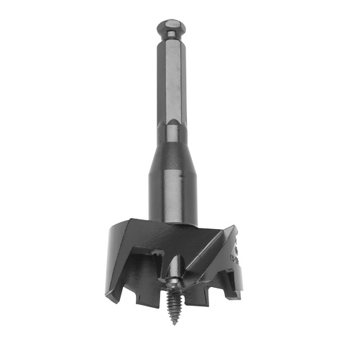 Heavy-Duty Standard Self-Feed Drill Bit, 2-1/8", 4-1/2" Length, 7/16" Hex Shank Trail Hammer and Bolt