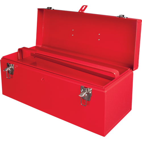 Coffre &agrave; outils portatif ATB100 avec plateau en m&eacute;tal pour outils, 8-3/4" P x 21" la x 9" h, Rouge Trail Hammer and Bolt