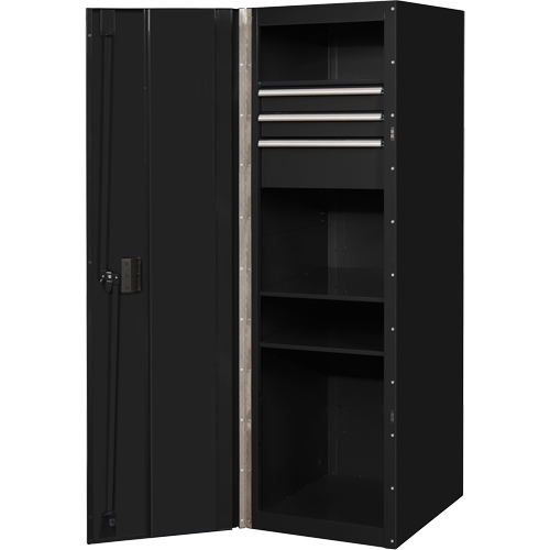 Armoire lat&eacute;rale s&eacute;rie RX, 3 tiroirs, 19" la x 25" p x 61" h, Noir Trail Hammer and Bolt