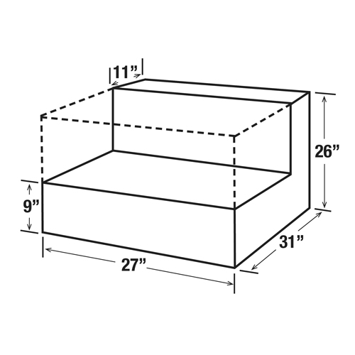 Steel Fuel Transfer Tank, Steel, 48 gal. Capacity, White Trail Hammer and Bolt
