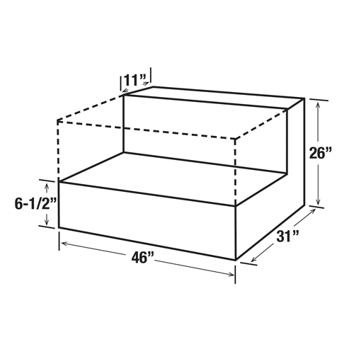 Steel Fuel Transfer Tank, Steel, 85 gal. Capacity, White Trail Hammer and Bolt