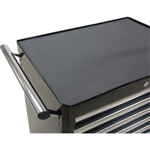 Industrial Tool Cart, 7 Drawers, 27" W x 18-3/4" D x 39" H, Black Trail Hammer and Bolt