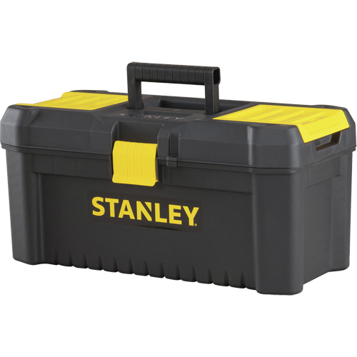 Coffre &agrave; outils avec plateau Essential, 16" la x 8" p x 7-3/10" h, Noir/Jaune Trail Hammer and Bolt