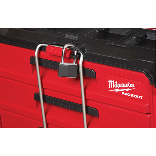 Boîte &agrave; outils avec 2 tiroirs Packout, 16-1/3" x 14-1/3" x 22-1/5", Rouge Trail Hammer and Bolt