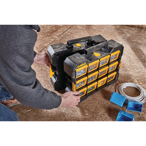Organisateur Flip-Bin, 3-7/8" la x 17-3/4" p x 13-7/8" h, Noir/Jaune Trail Hammer and Bolt