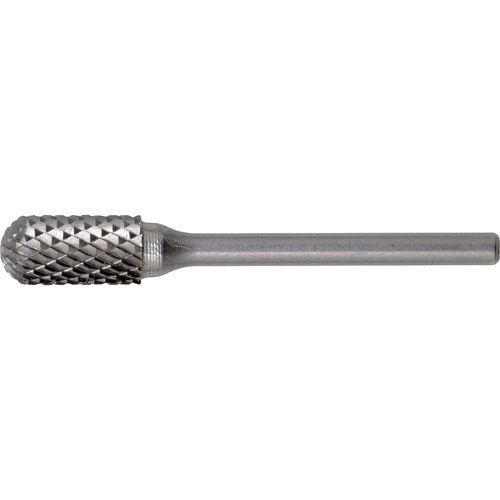 CLEVELAND Solid Carbide Burrs - Cylinder Shape with Ball Nose, SC-1, 1/4" Dia., 5/8" Depth of Cut Trail Hammer and Bolt