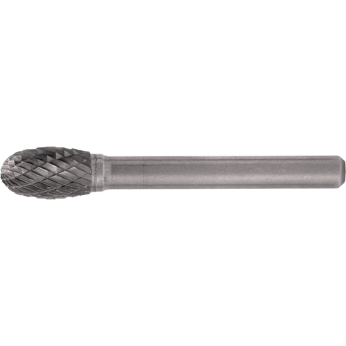 CLEVELAND Solid Carbide Burrs - Oval Shape, SE-7, 3/4" Dia., 1/4" Shank, 1" Depth of Cut Trail Hammer and Bolt