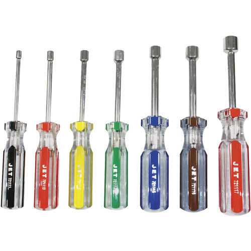 NDS-07 Jumbo Handle Nut Driver Set, 7 Pcs., Magnetic, Imperial Trail Hammer and Bolt