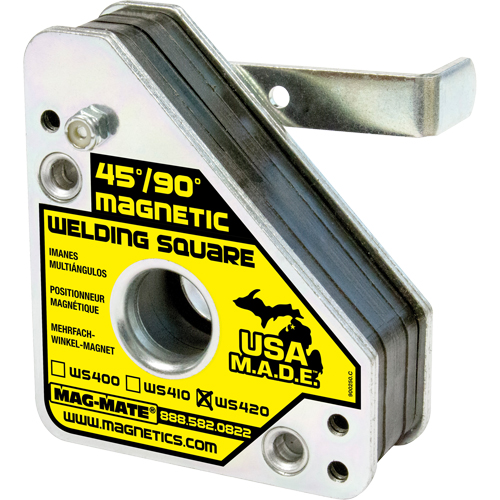 Magnetic Welding Squares, 3-3/4" L x 1-1/2" W x 4-3/8" H, 150 lbs. Trail Hammer and Bolt