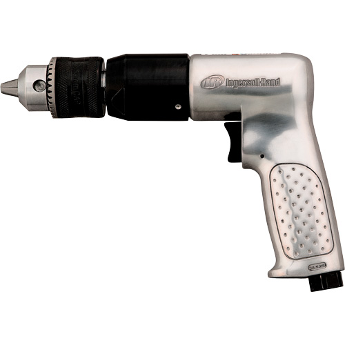 Air Drill, 4 CFM, 1/4" NPTF, 94 dBA, 1/2" Chuck, Keyed Trail Hammer and Bolt