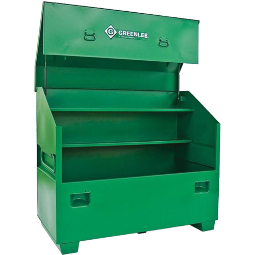 Coffre de chantier, 60" la x 30" p x 48" h, Vert Trail Hammer and Bolt