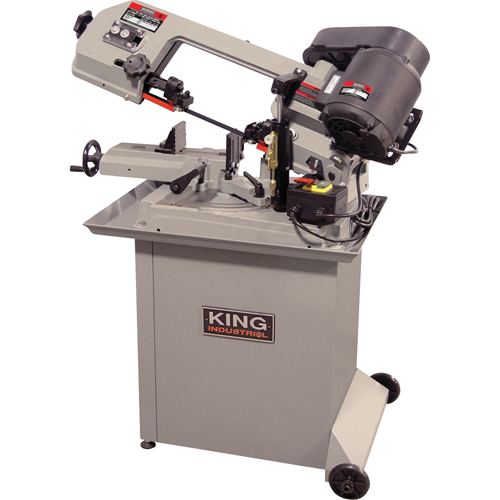 Dual Swivel Metal Cutting Band Saws, Horizontal, Round 5" and 5" x 6" Rectangular Cutting Capacity Trail Hammer and Bolt