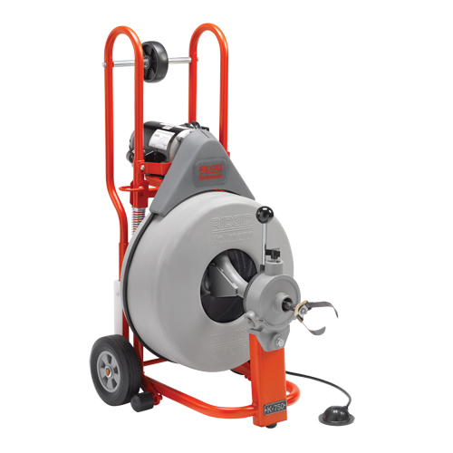 Drum Machine Drain Cleaner K-750, Electric, 3/4" x 100' Trail Hammer and Bolt