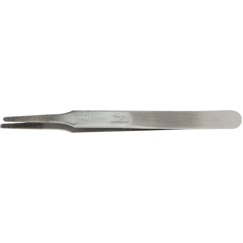 Tweezers - Flat Round Tips, Straight - 4.75" (120 mm) Trail Hammer and Bolt