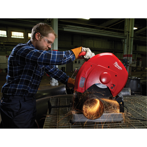 Abrasive Chop Saw, 14", 3900 No Load RPM, 120 V, 15 A Trail Hammer and Bolt
