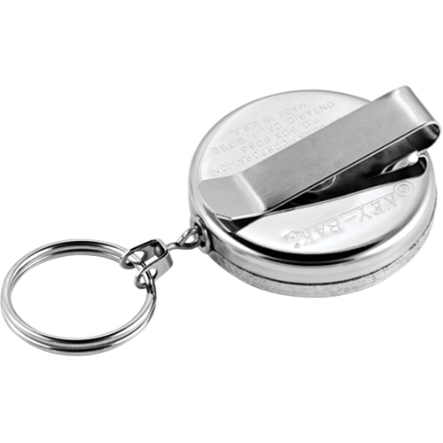 Porte-cl&eacute;s &agrave; d&eacute;vidoir The Original, Chrome, C&acirc;ble 24", Fixation Agrafe de ceinture Trail Hammer and Bolt