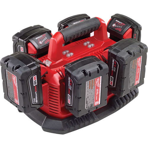 Chargeur de type s&eacute;quentiel pour six piles M18, 18 V, Lithium-ion Trail Hammer and Bolt
