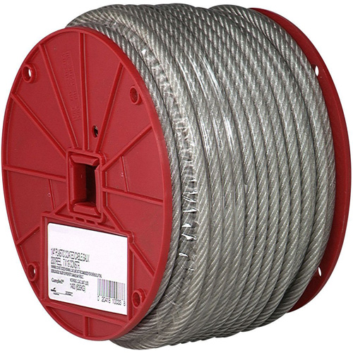 C&acirc;ble m&eacute;tallique, 250' (76,2 m) x 1/8", 340 lb (0,17 tonne), Rev&ecirc;tement de vinyle Trail Hammer and Bolt