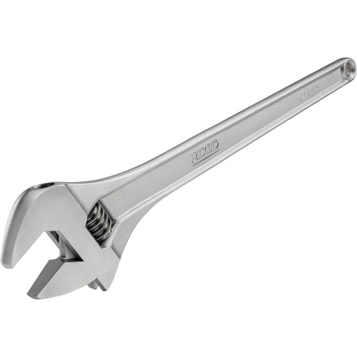 Adjustable Wrench, 6" L, 3/4" Max Width, Chrome Trail Hammer and Bolt