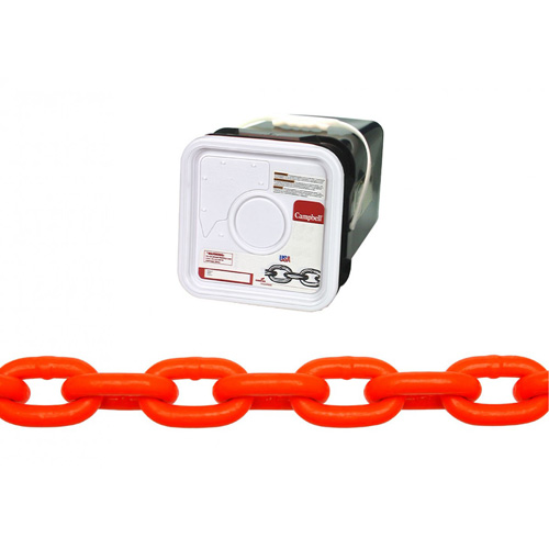 High Test Chain, Carbon Steel, 5/16" x 60' (18.3 m) L, Grade 43, 3900 lbs. (1.95 tons) Load Capacity Trail Hammer and Bolt