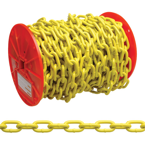 Proof Coil Chain, Low Carbon Steel, 3/16" x 100' (30.4 m) L, Grade 30, 800 lbs. (0.4 tons) Load Capacity Trail Hammer and Bolt