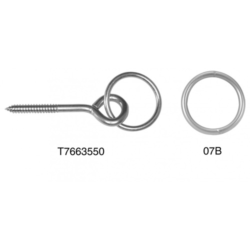 Campbell&reg; Welded Ring, 2", Nickel-Plated Trail Hammer and Bolt