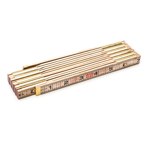 R&egrave;gle Red End avec deux rallonges de r&egrave;gle &agrave; glissi&egrave;re de 6", 6' lo, Bois, Graduations de 1/16" Trail Hammer and Bolt