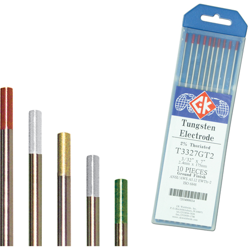 Tungsten Electrodes, 0.020" Dia. x 7" L Trail Hammer and Bolt