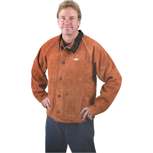 Veste de soudage, Cuir, 4T-Grand, Lava Brown Trail Hammer and Bolt