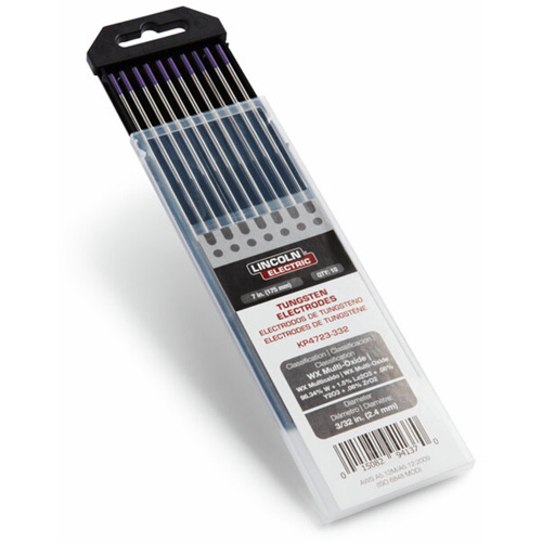 &eacute;lectrodes de tungst&egrave;ne de premi&egrave;re qualit&eacute; WX Multi-Oxide, 3/32" dia. x 7" lo Trail Hammer and Bolt
