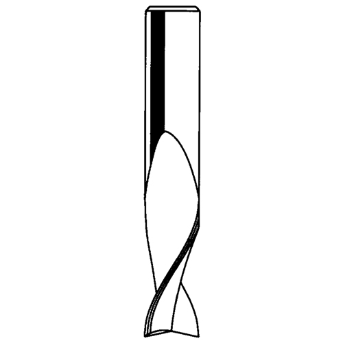 Up Spiral Router Bit, 1/8" Dia., 1/2" Carbide Height, 2" L, 1/4" Shank Trail Hammer and Bolt